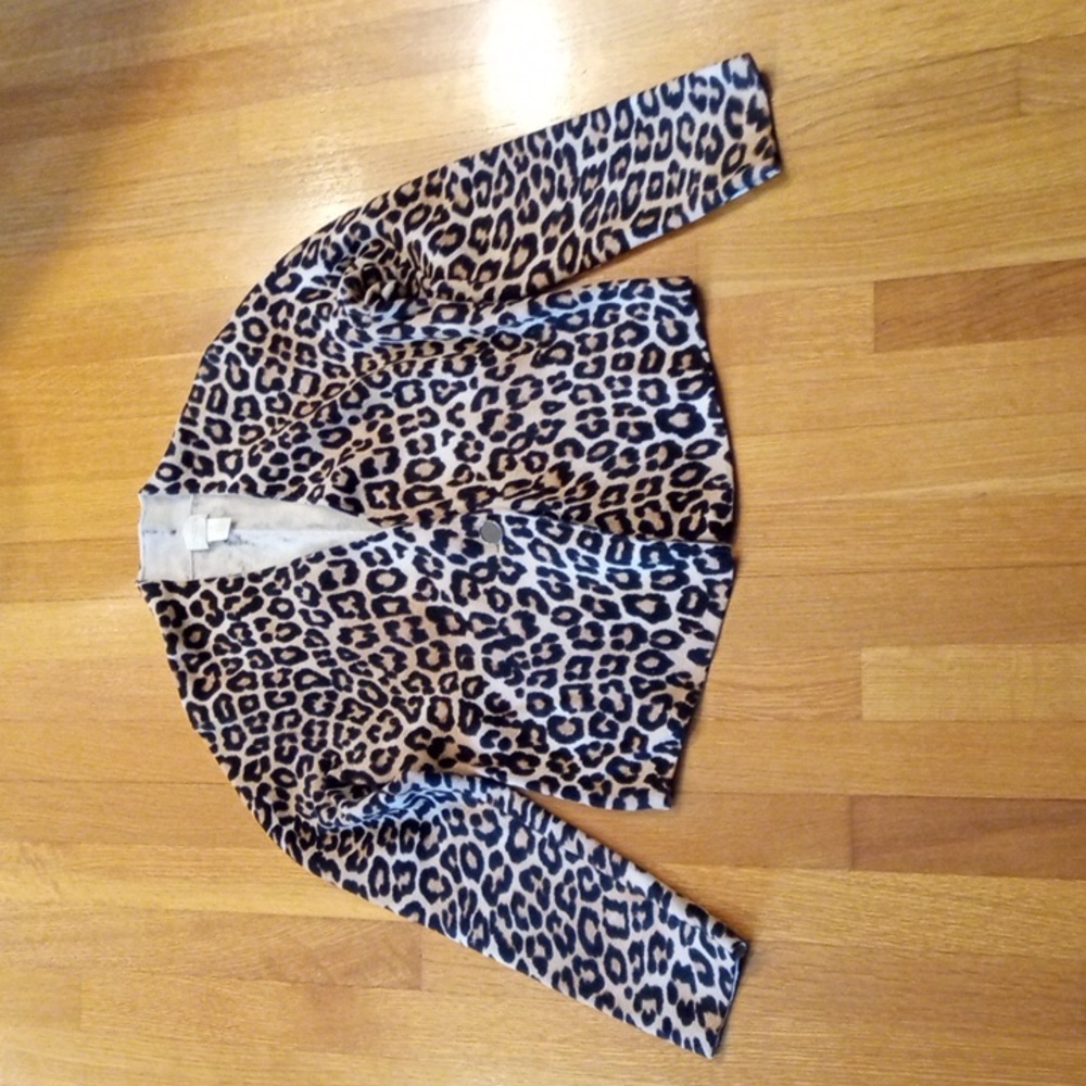 Chico's Leopard Print Women's Sweater Cardigan 0